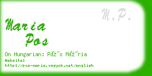 maria pos business card